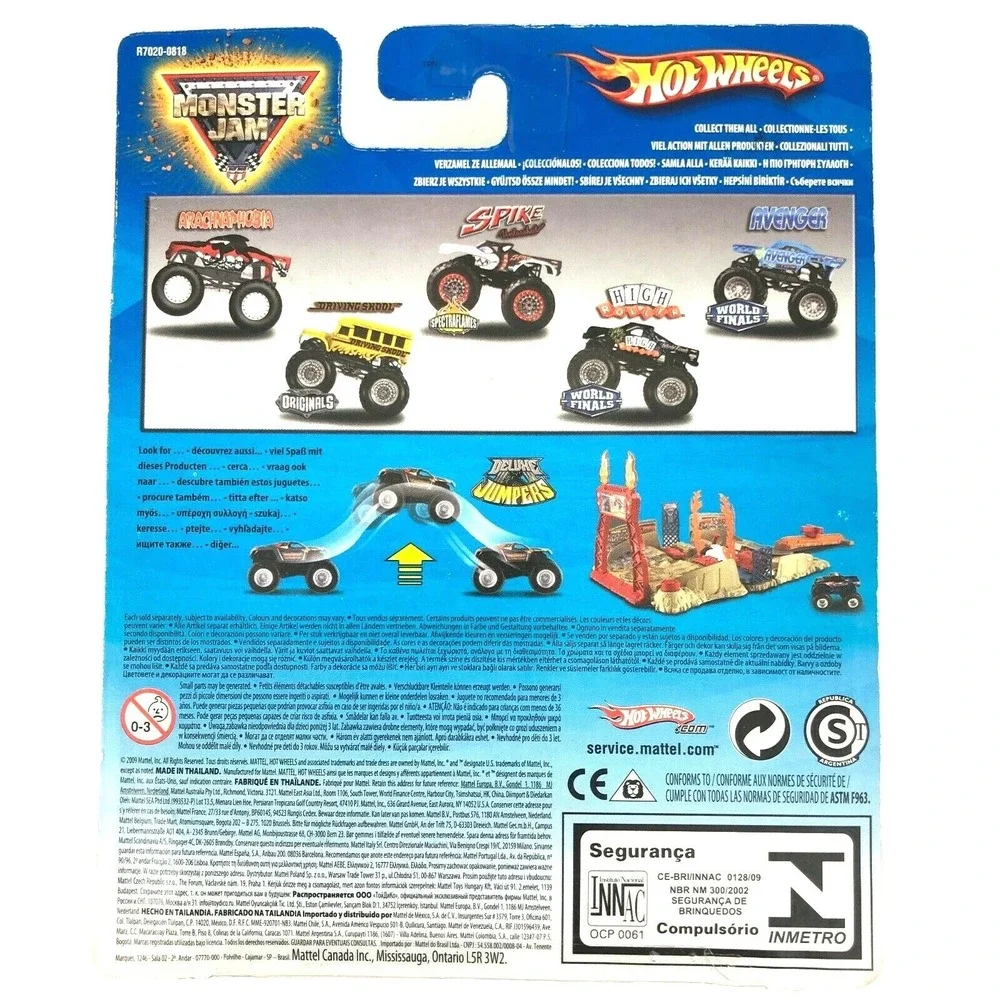 Hot Wheels Monster Jam Truck Arachnaphobia 4x4 Red Die Cast 1/64 Flag Series #27